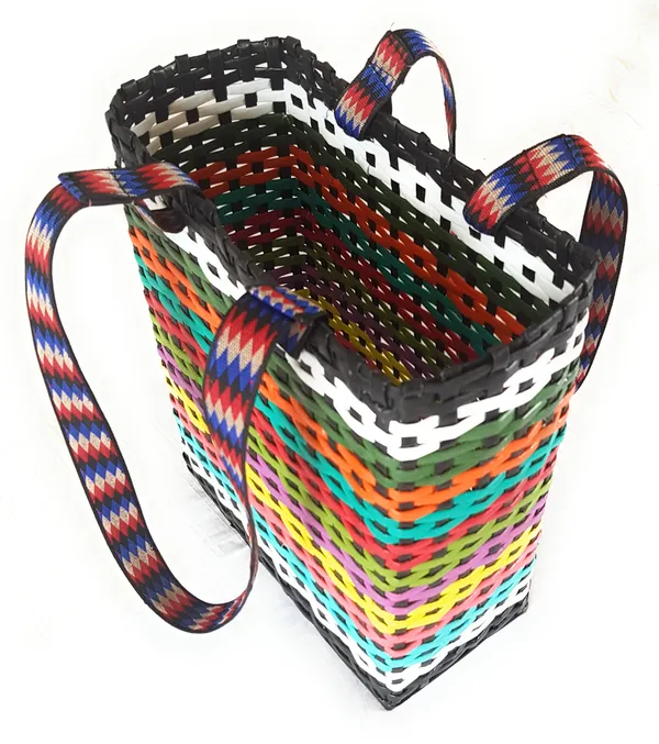 Sonas_Creation_PAPERUS_Unisex_Small_Multi-Color_Carry_Bag,_Shopping_Bag,_Handbag_for_Lunchbox_Tiffin,_Water_Bottles,_Eco-Friendly_Handmade_of_Paper_Ropes,_Height_11,_Length_10,_5_inch_Wide_Base