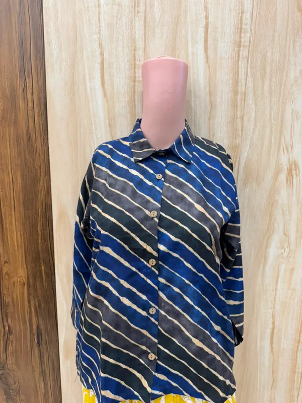Blue_Striped_Button_Down_Shirt_for_Women