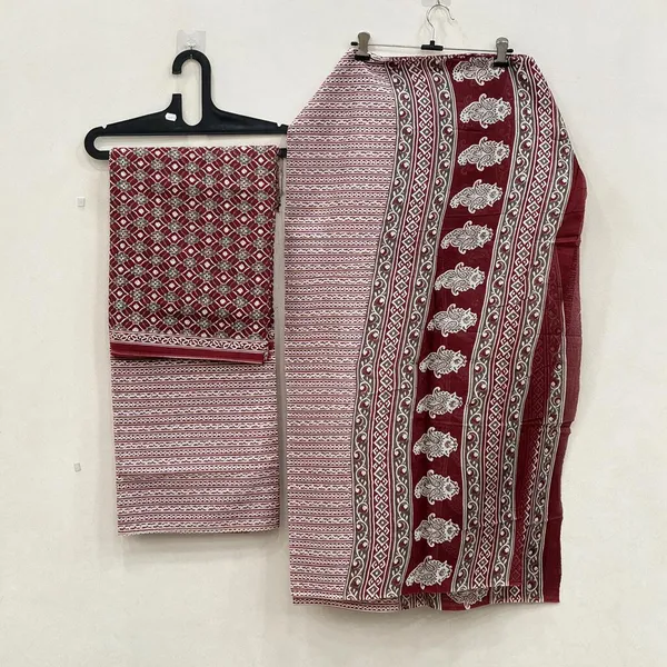 Maroon_Cotton_Printed_Unstitched_Suit_Set_With_Dupatta_For_Women