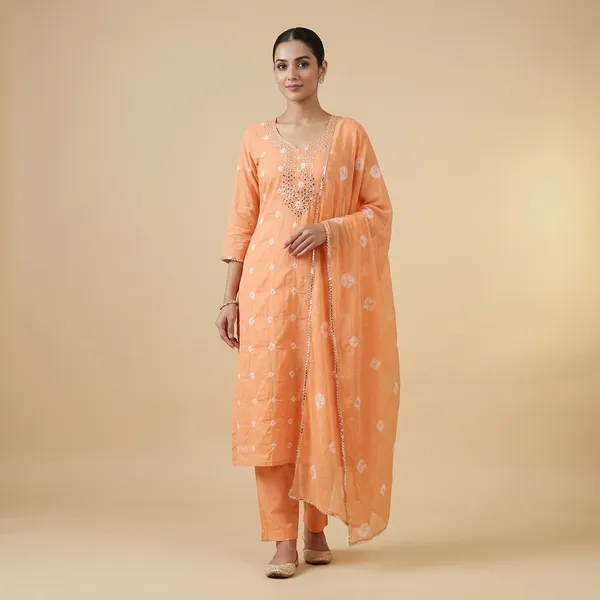 Orange_Cotton_Embroidered_Ethnic_Suit_Set_For_Women