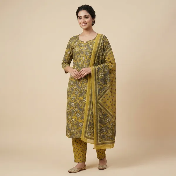 Multicolour_Cotton_Floral_Printed_Unstitched_Suit_Set_For_Women