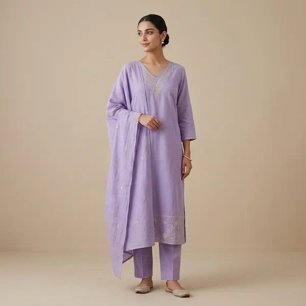 Lavender_Cotton_Embroidered_Straight_Kurta_Suit_Set_For_Women