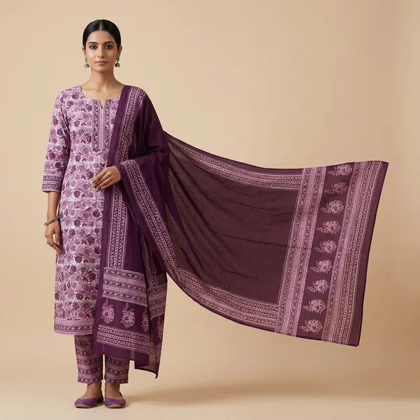 Blue_Cotton_Printed_Suit_Set_With_Dupatta_For_Women