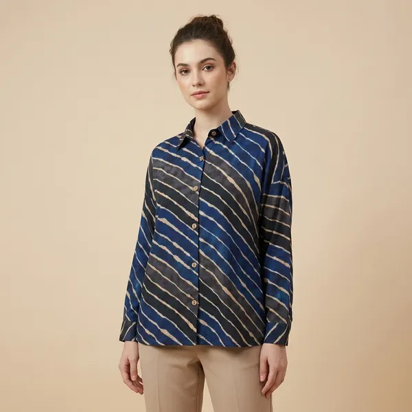 Blue_Cotton_Blend_Striped_Relaxed_Fit_Shirt_For_Women