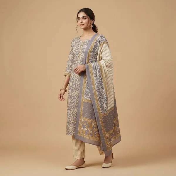 Multicolour_Cotton_Floral_Printed_Suit_Set_For_Women