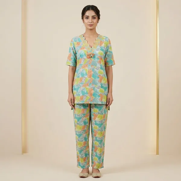 Multicolour_Rayon_Straight_Printed_Kurta_Co-Ord_Set_For_Women