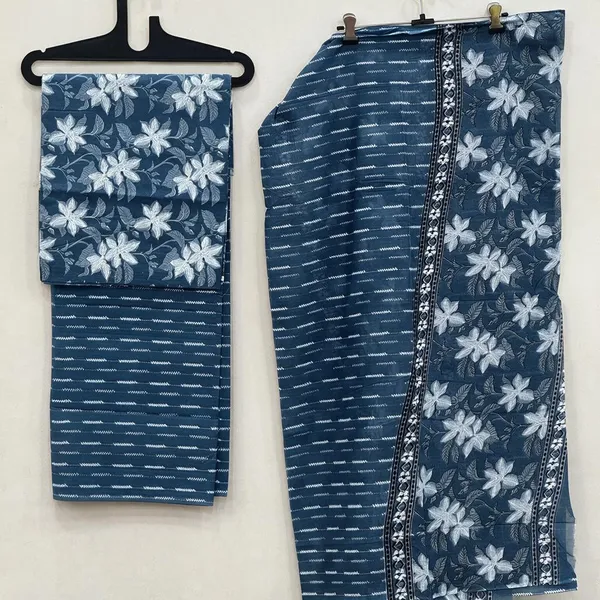 Multicolour_Cotton_Floral_Striped_Printed_Suit_Set_For_Women