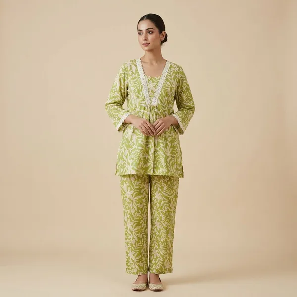 Multicolour_Roman_Silk_Straight_Fit_Floral_Print_Co-Ord_Set_For_Women