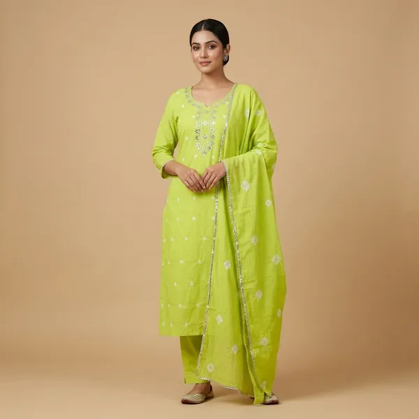 Green_Cotton_Embroidered_Unstitched_Suit_Set_For_Women
