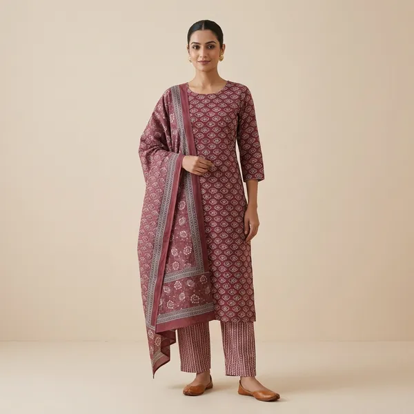 Multicolour_Cotton_Floral_Printed_Suit_Set_For_Women