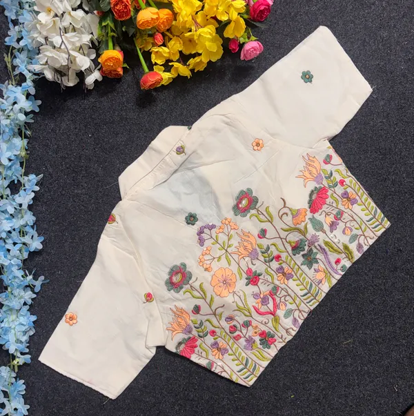 Cream_Cotton_Floral_Embroidered_Fancy_Blouse_For_Women