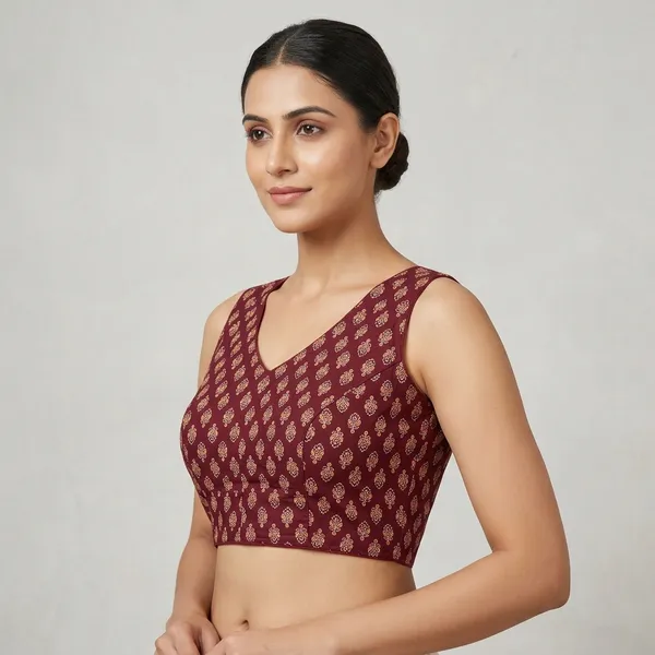 Maroon_Cotton_Relaxed_Fit_Floral_Print_Fancy_Blouse_For_Women