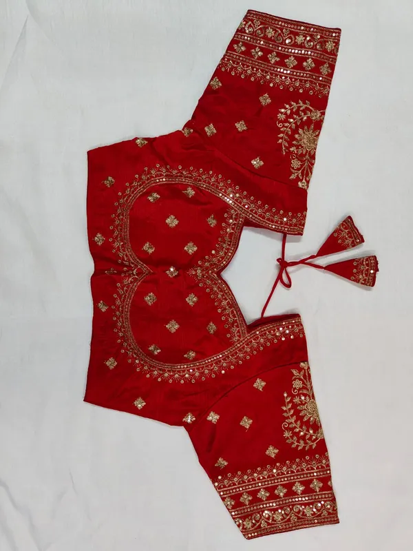Red_Embroidered_Tie-Up_Saree_Blouse_for_Women