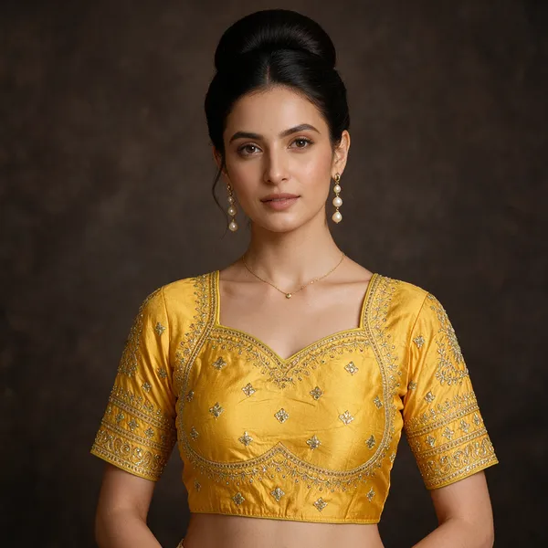 Yellow_Embroidered_Ethnic_Blouse_for_Women
