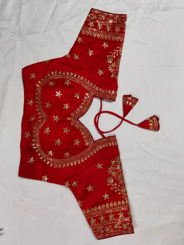 Red_Embroidered_Saree_Blouse_for_Women