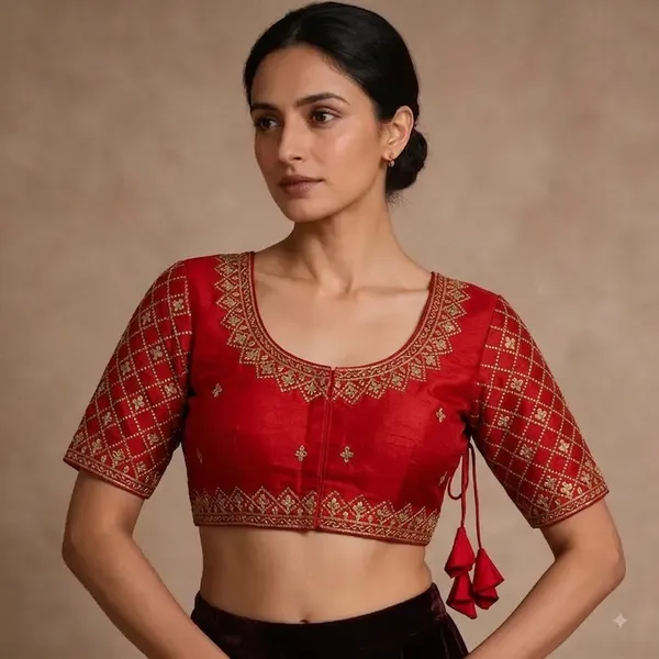 Red_Embroidered_Ethnic_Blouse_for_Women