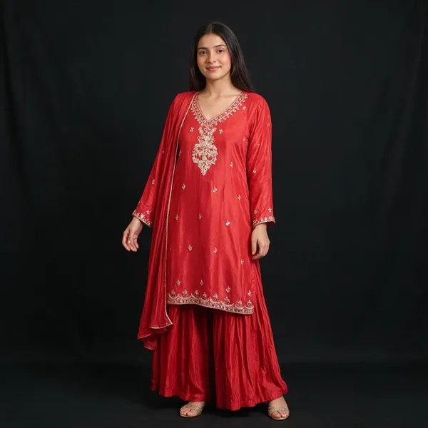 Red_Silk_Straight_Ethnic_Sharara_Set_For_Women