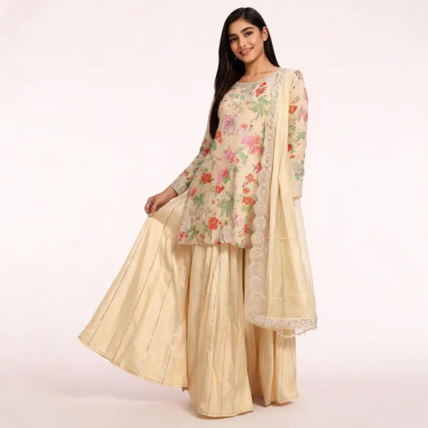Cream_Silk_Embroidered_Sharara_Set_For_Women