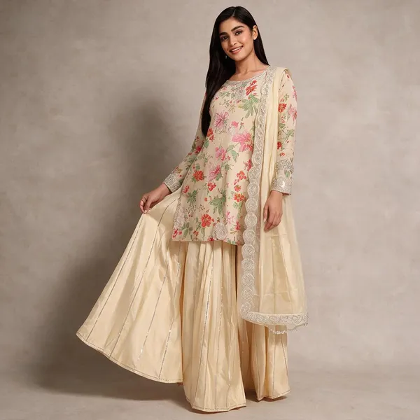 Cream_Silk_Embroidered_Sharara_Set_For_Women