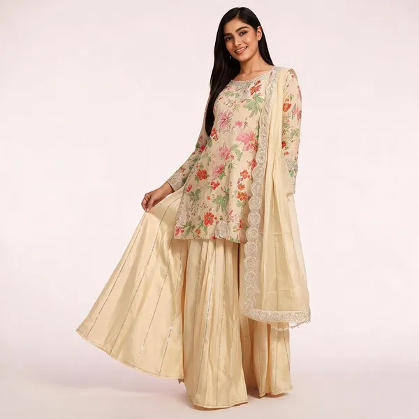 Cream_Silk_Embroidered_Sharara_Set_For_Women