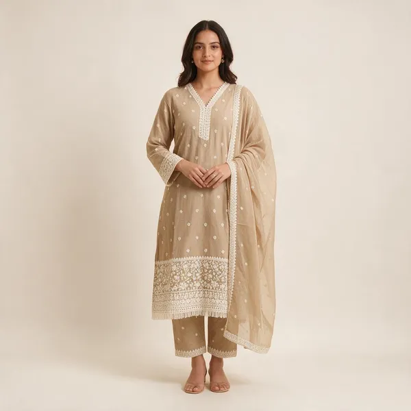 Beige_Rayon_Cotton_Embroidered_Straight_Sharara_Set_For_Women
