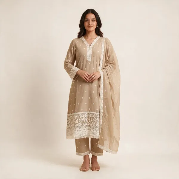 Beige_Rayon_Cotton_Embroidered_Straight_Sharara_Set_For_Women