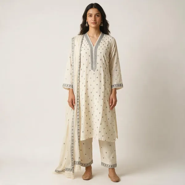 Cream_Cotton_Floral_Embroidered_Sharara_Set_For_Women