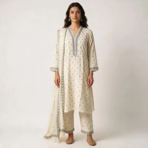 Cream_Cotton_Floral_Embroidered_Sharara_Set_For_Women