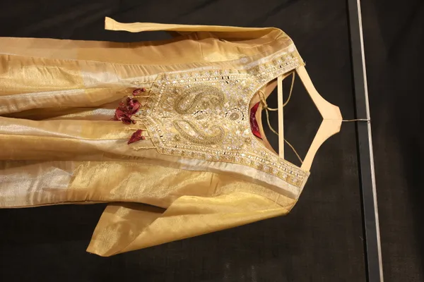 Red_And_Cream_Tissue_Relaxed_Anarkali_Suit_Set_For_Women