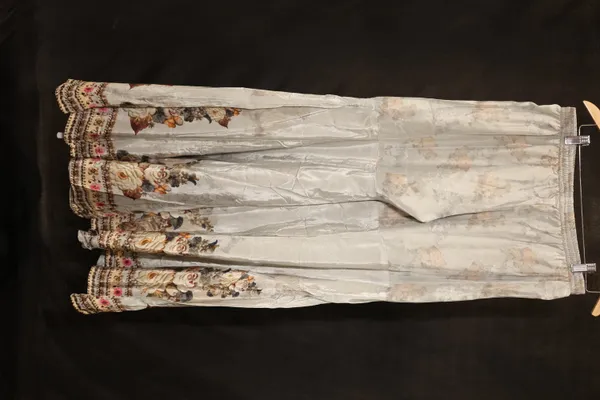 White_Silk_Floral_Tiered_Gharara_Set_For_Women