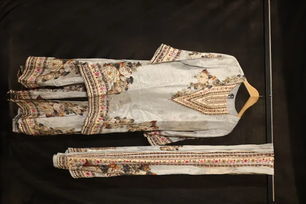 White_Silk_Floral_Tiered_Gharara_Set_For_Women