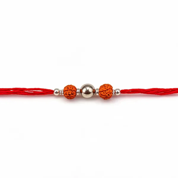 Red_Thread_Silver_Beaded_925_Silver_Rakhi_For_Men