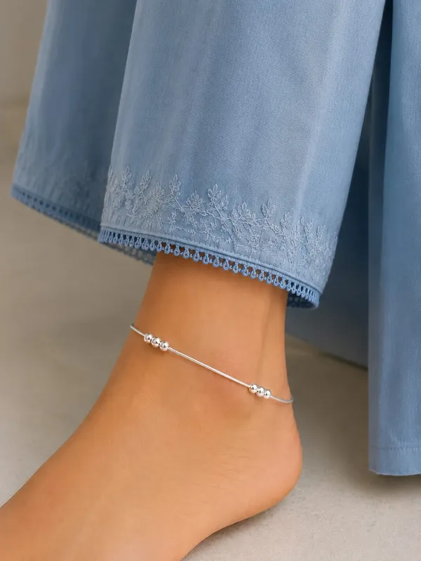 Silver_925_Sterling_Silver_Beaded_Anklet_For_Women
