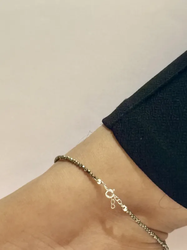 Golden_Beaded_Chain_925_Silver_Anklet_For_Women