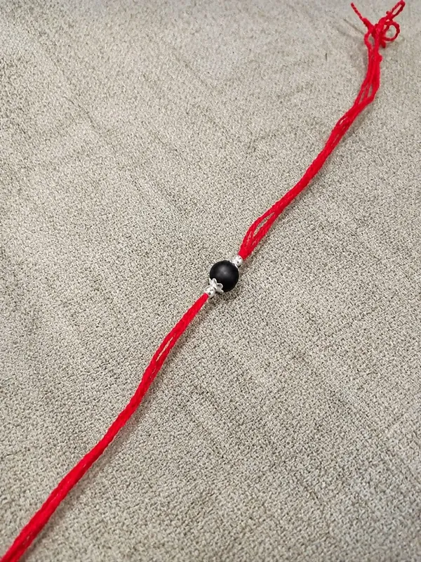 Red_And_Black_925_Silver_Thread_Bead_Bracelet_For_Men