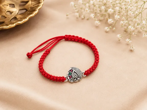 Silver_Red_Thread_Adjustable_Charm_925_Silver_Bracelet_For_Men