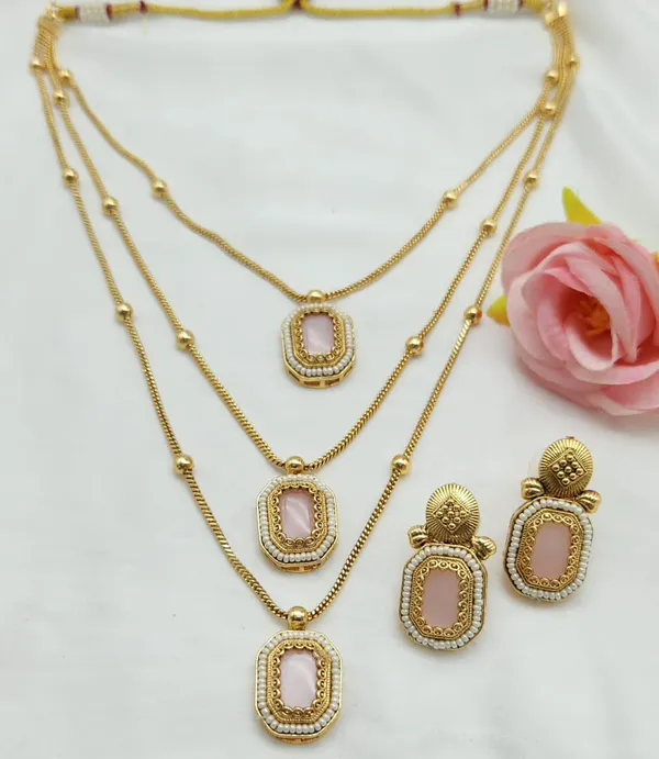 Blush_Pearl_Charm_Girls_Necklace_&_Earrings_Set_–_Elegant_Trendy_Jewellery_Collection