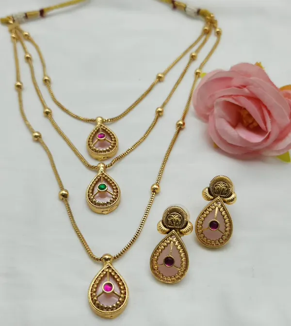 Royal_Pink_Stone_Teardrop_Necklace_&_Earrings_Set