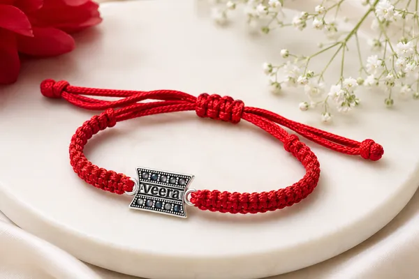 Red_Braided_Adjustable_925_Silver_Charm_Rakhi_For_Men