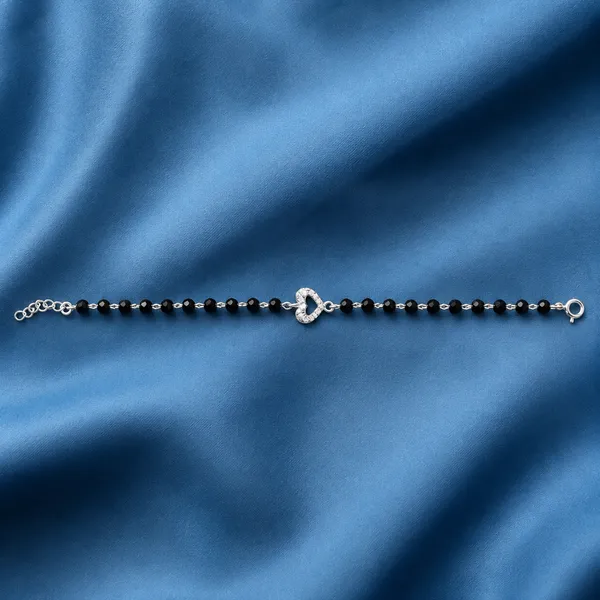 Black_925_Silver_Beaded_Charm_Bracelet_For_Unisex