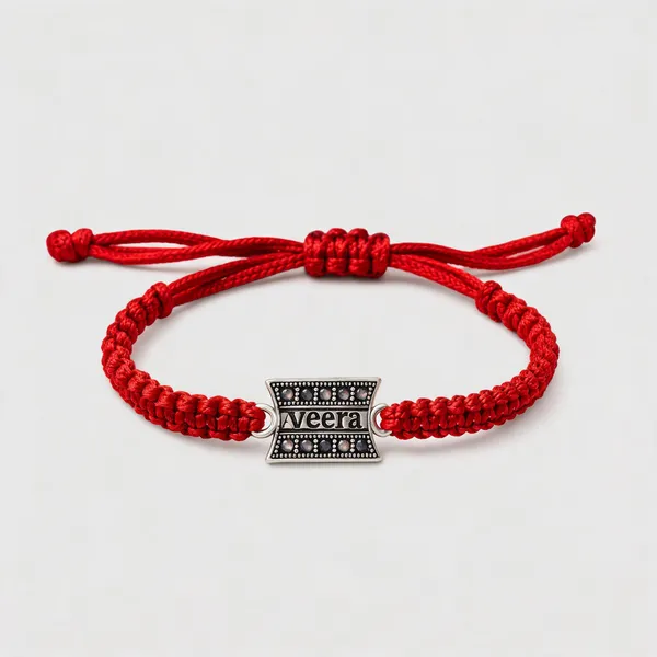 Red_Braided_Adjustable_925_Silver_Charm_Rakhi_For_Men