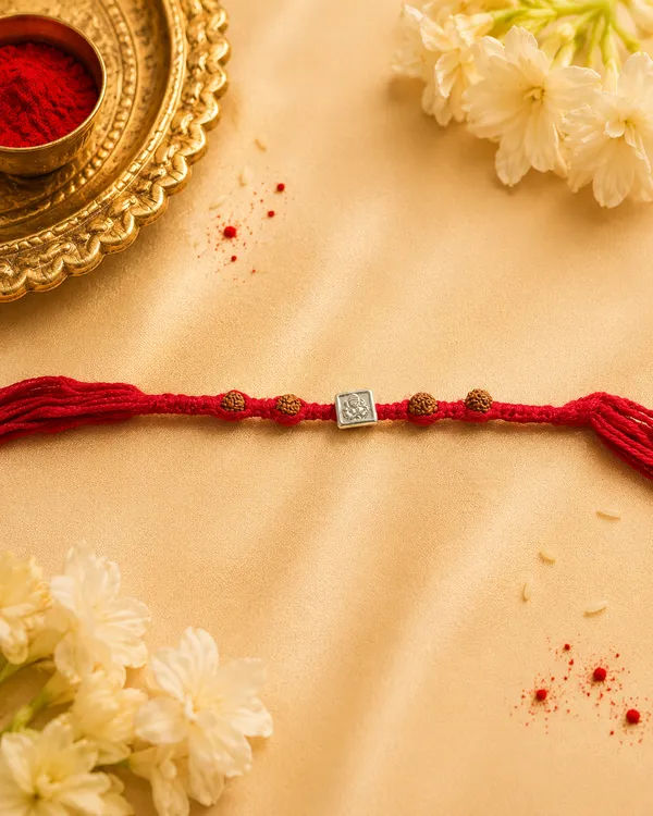 Red_Thread_925_Silver_Beaded_Rakhi_For_Men