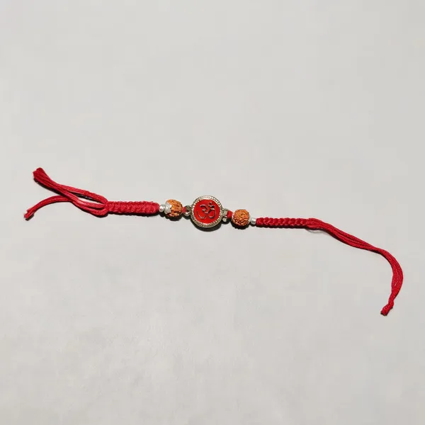 Red_925_Silver_Thread_Om_Rakhi_For_Men