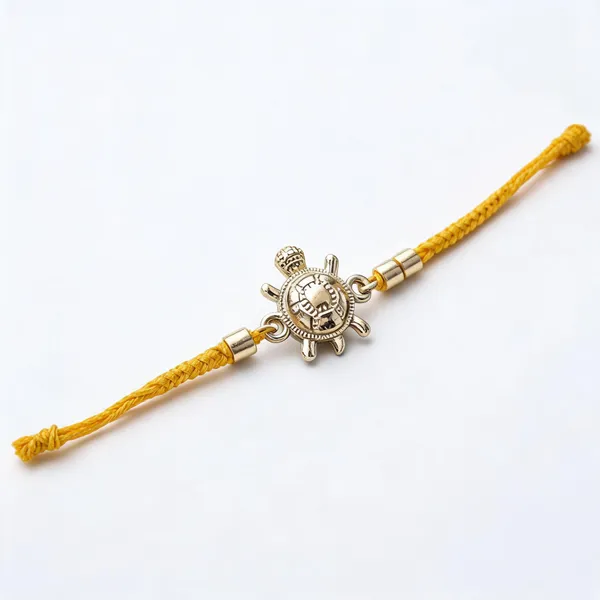 Yellow_Thread_925_Silver_Ornamental_Rakhi_For_Men