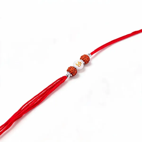Red_Thread_Rudraksha_925_Silver_Rakhi_For_Men