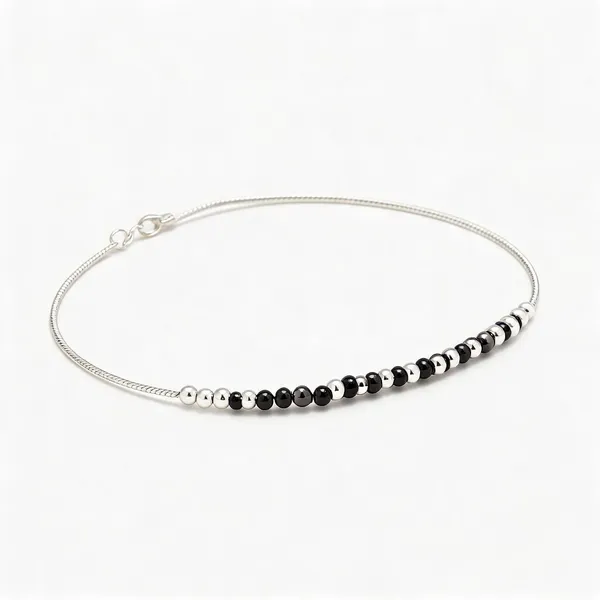 Silver_Black_Beaded_Chain_925_Silver_Anklet_For_Women
