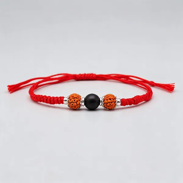 Red_925_Silver_Beaded_Thread_Rakhi_For_Men