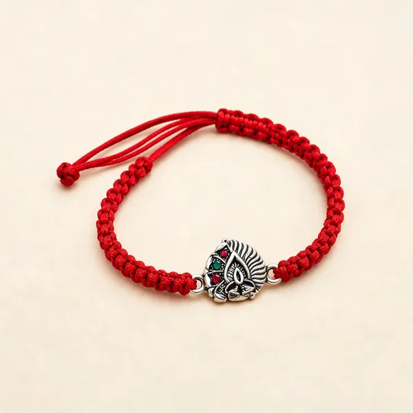Silver_Red_Thread_Adjustable_Charm_925_Silver_Bracelet_For_Men