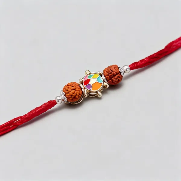 Red_Thread_Rudraksha_925_Silver_Rakhi_For_Men