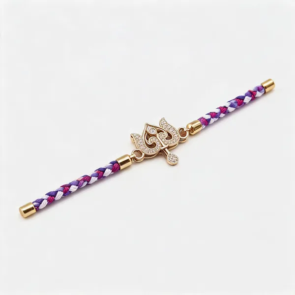 Purple_Braided_Thread_925_Silver_Charm_Rakhi_For_Men